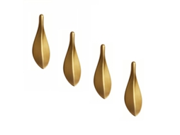 Mango de Gabinete Dourado, 4 Unidades, Distância 32mm | S/MARCA