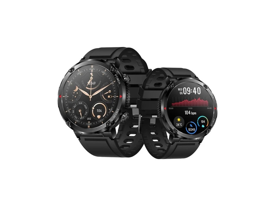 Smartwatch Militar T30 Chamada Bluetooth Atende/Disca Para Android E Ios Preto Bestvite