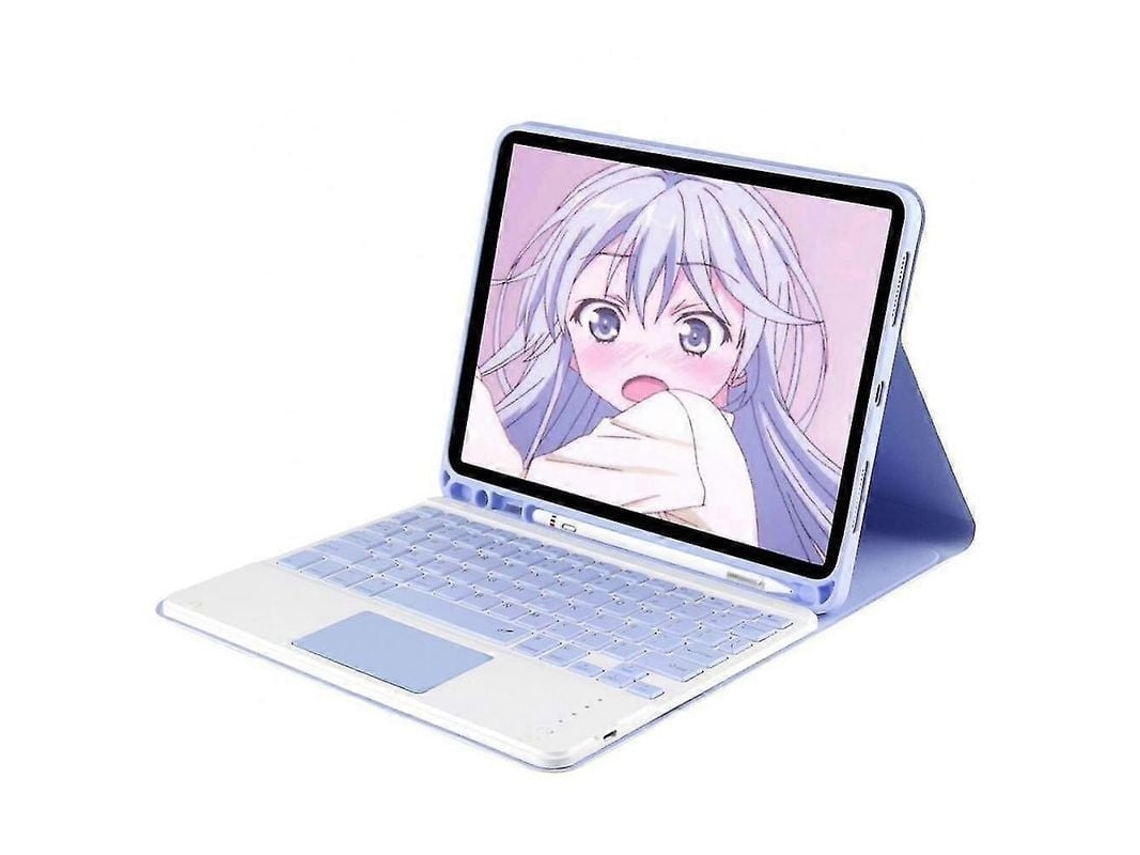 Fasst caja de Teclado Bluetooth Inalámbrico com Porta lápis para Ipad Air 5ª/4ª Geração 10,9 Polegadas 2022/2020, Desmontável, Ângulo Ajustável