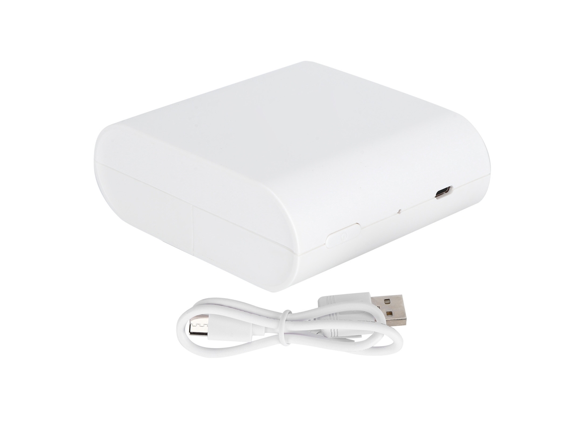 Impressora de bolso portátil Slowmoose Mini 200 dpi branca 9,8 x 8,5 x 3,7 cm Tipo C 5 V/1 A