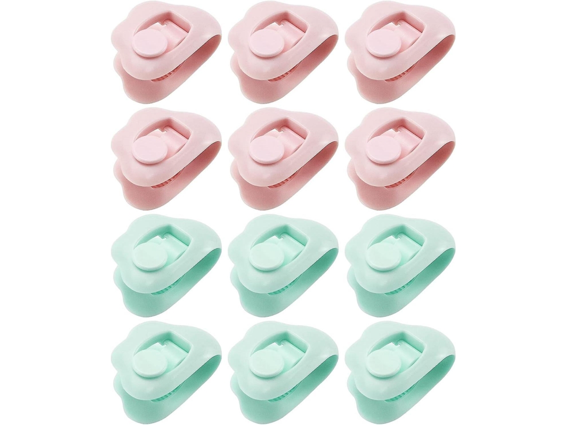 Lurelia Correias Para Lençol Sem Agulha Antiderrapante Elástico Pressão 12 Peças Abs Edredom Colcha Cobertor Práticos