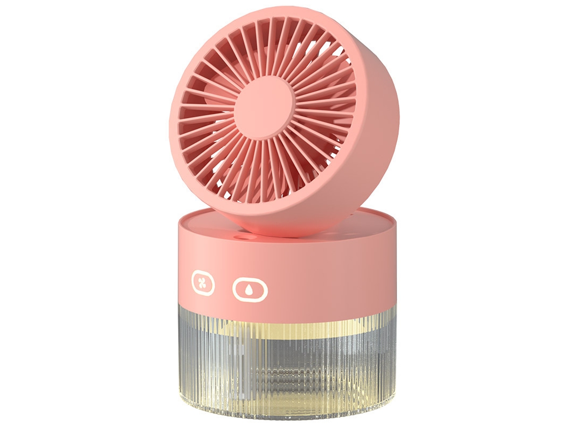 Ventilador RAMPOW Pequeno com Umidificador 350Ml/1200Mah