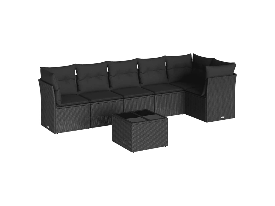 Garden Sofa Set, Garden Sofa Sets Vidaxl Preto Rattan / Vime (n/a)