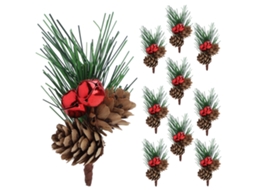 Árvore de Natal Mini Artificial com Agulhas Duplas, Pack de 10 LAXISCREED