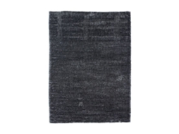 Tapete De Pelos Longos Efeito Sedoso Cinza 190x200