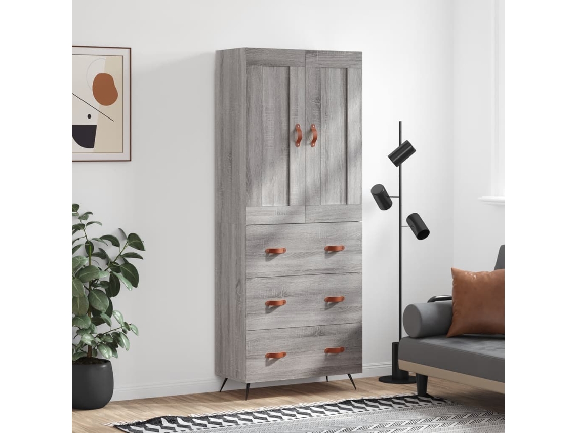 Highboard, Highboards Vidaxl Cinzeto Madeira Processada (n/a)
