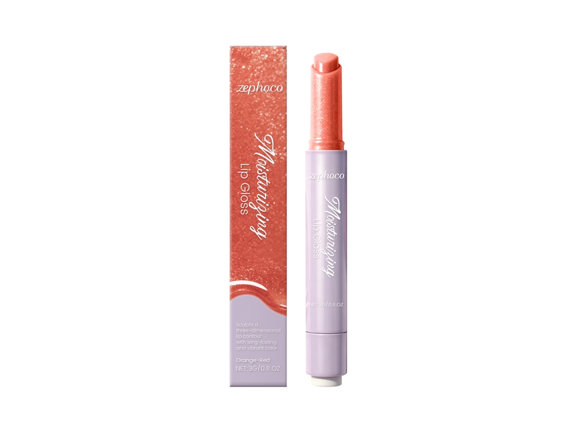 Brilho Labial Laranja vermelha com Volume