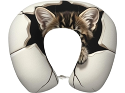 Travesseiro de Pescoço Ergonômico em Espuma Viscoelástica com Conforto Leve Viagens