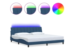 Bed Frame, Bed Frames Vidaxl Azul Tecido (200 X 200 Cm)