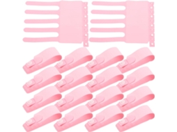 100 pulseiras médicas descartáveis em PVC para identificação de recém-nascidos em hospitais, rosa, Macias ao Toque, para