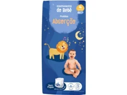 Fraldas Absorção 7-14kg T4 CONTINENTE DO BEBÉ emb. 54 un