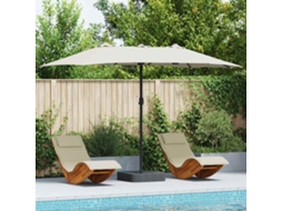 Vidaxl Guarda-sol De Jardim Areia 385 X 209 X 244 Cm Poliéster E Aço