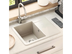 Vidaxl Pia 80% Quartzo E 20% Resina 560 X 460 Mm Bege