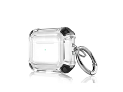 Película protetora transparente antichoque em policarbonato para iPhone e AirPods 3, bicolor, com alça para pendurar (verde menta). GIECY (unidade)