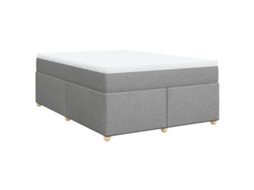 Cama com Molas e Colchão Tecido Cinzento Claro MAISON EXCLUSIVE (140x200 cm)