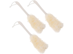 Conjunto De Escova Banho Beaupretty Com 3 Peças E Cabo Longo, Escova Para Limpeza Corporal E Ferramenta De Massagem