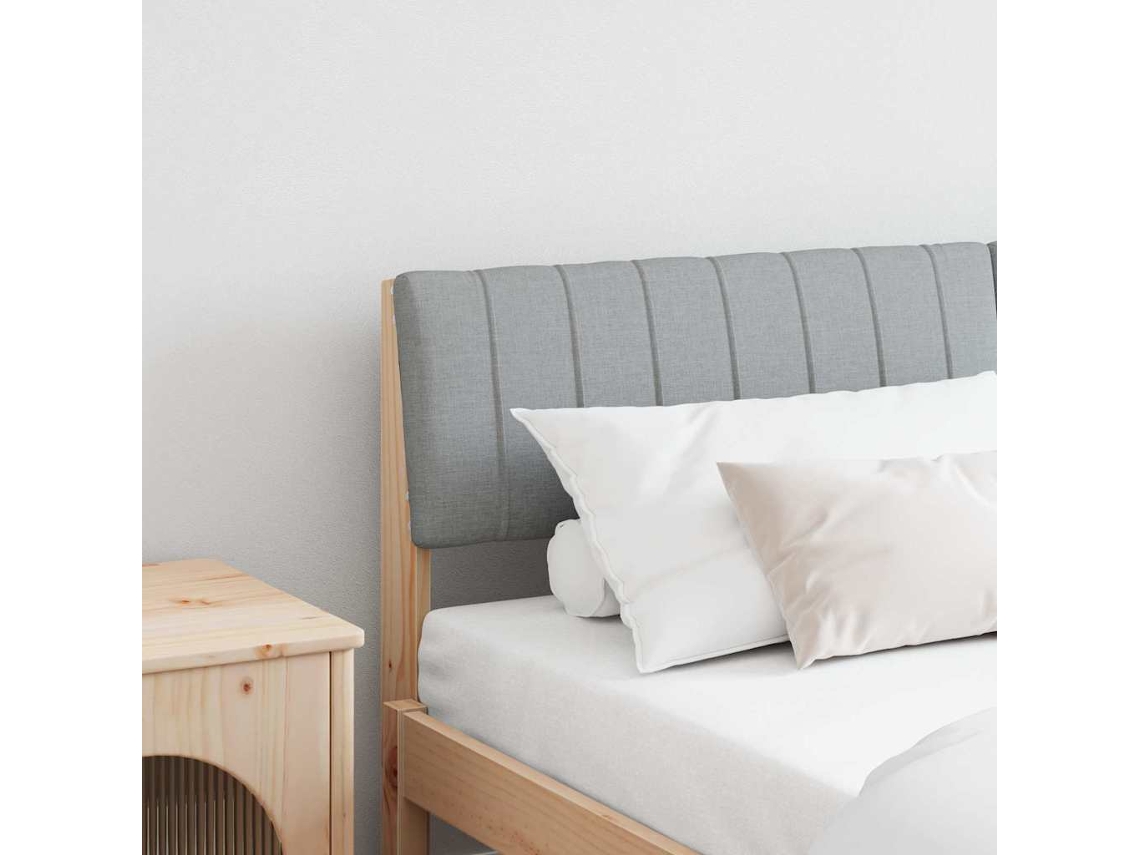 Vidaxl Cabeceira Estofada Cinzento-claro 150 Cm