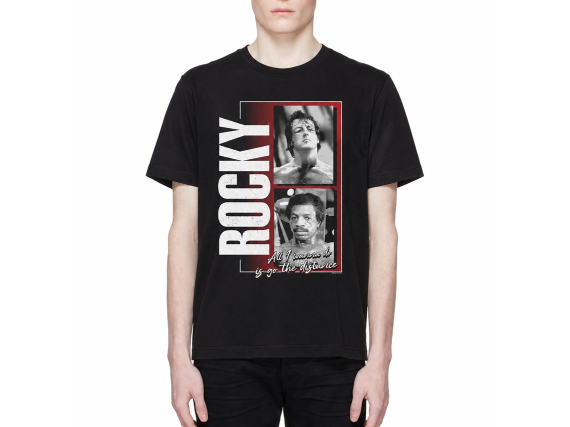 Rockinstone Rocky Two Photos Black T-shirt Size:xl