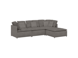 Sofá Modular Vidaxl Cinzento Tecido