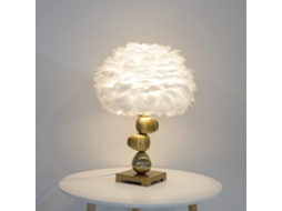 Abajur Decorativo Em Formato De Pena Com Suporte Metálico Tricromático Ajustável, Ideal Para Quarto, Quarto Infantil