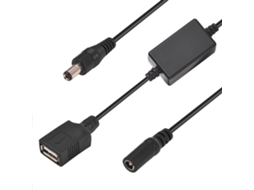 Cable Adaptador De Poder 3 Em 1 12v Dc5521 Fêmea Para Dc Macho E Usb Fêmea 5v Splitter 43,5cm De Comprimento
