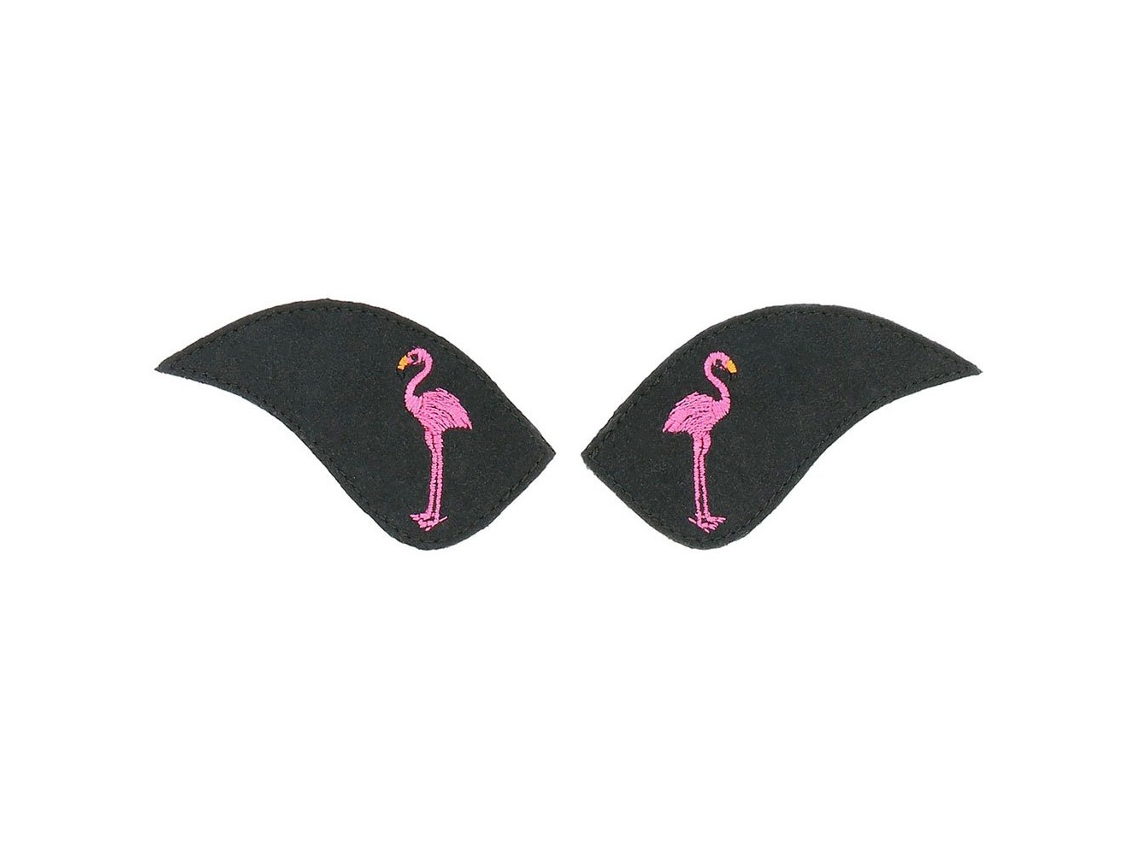 Patch Bordado de Flamingo Roxoequitheme