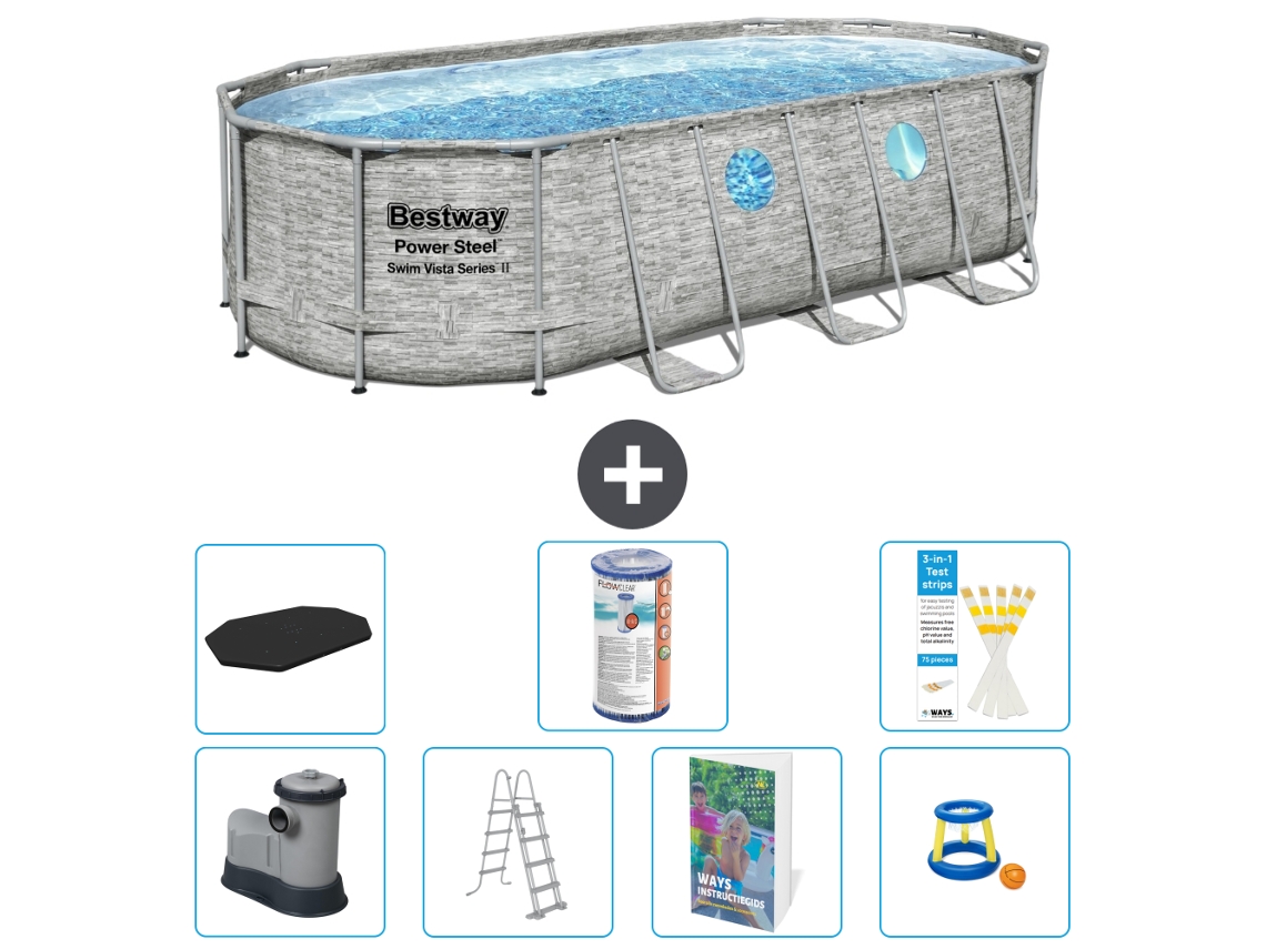 Bestway Piscina Bestway Power Steel Oval - 549x274x122 Cm - 8-peças S541