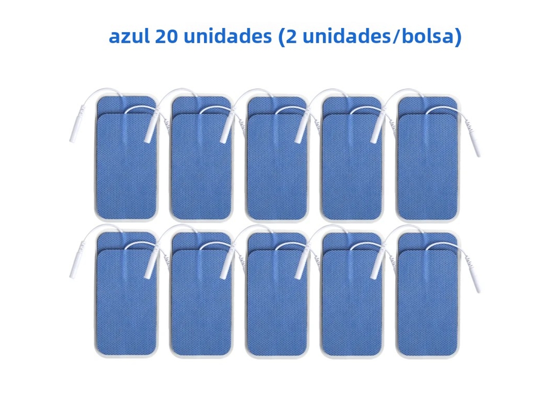 (azul, 20 Unidades, 5x9cm) Adesivos De Eletrodo Não Tecido, 5*9cm, Com Conector De 2mm