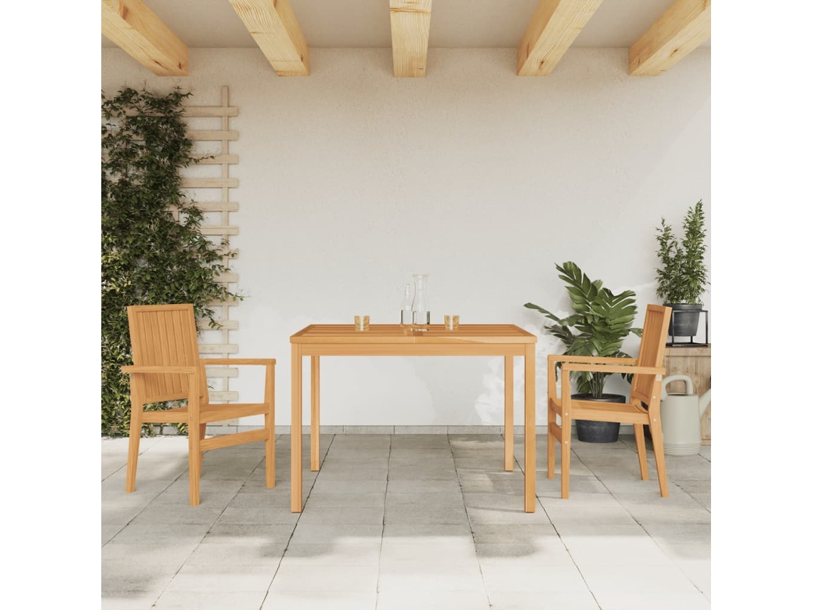 Pcs Conjunto De Jantar Para Jardim Madeira De Teca Maciça Dkd Home Decor