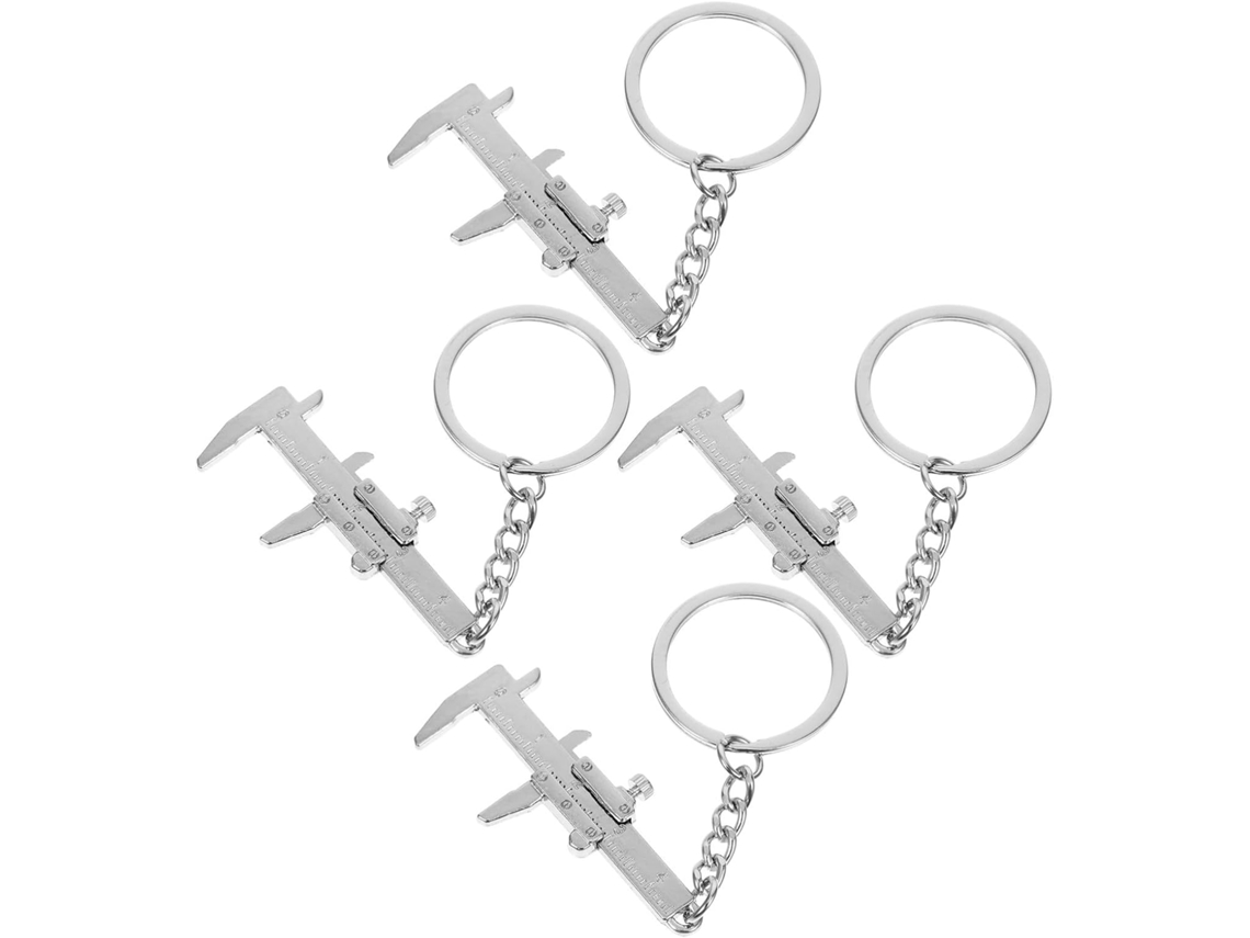 Conjunto De Paquímetro Lurrose Com Design Vintage E 4 Chaveiros Liga