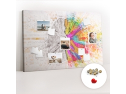 Painel De Cortiça Para Parede Abstração Cerebral Para A Sala De Estar Espelharte (120x80 Cm)