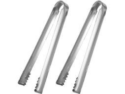 Pinça Para Churrasco Uonlytech, 2 Peças, Em Aço Inoxidável Prateado, Portátil E Resistente Para Segurar Carne, Design