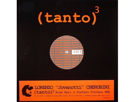 Vinil Tanto³ Alex Neri Stefano Fontana Rmx Tenax Recordings