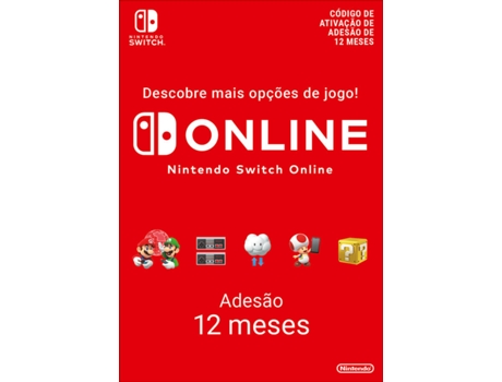 Subscrição 365 Dias Switch (Individual - Nintendo - Formato Digital)