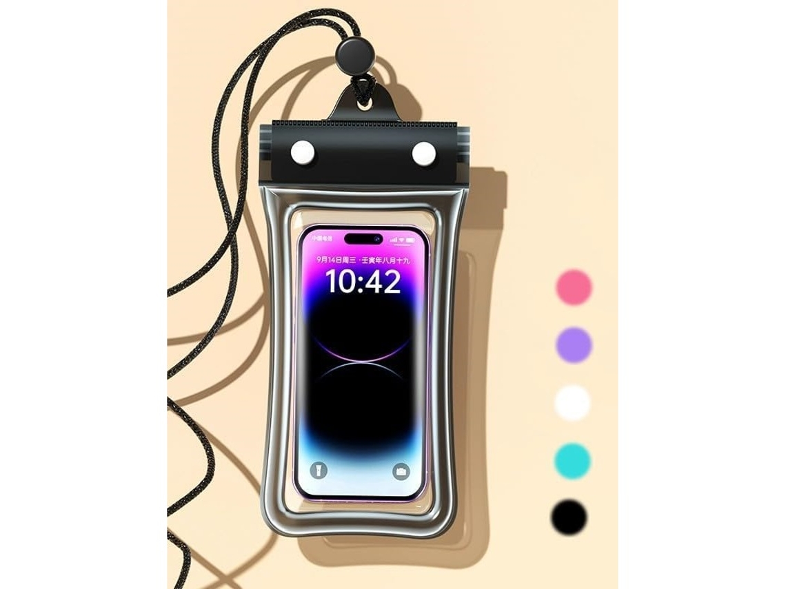 Bolsa Ipx8 Flutuante Preta P/ Mergulho C/ Tela Sensível