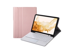 Capa de Teclado Bluetooth para Samsung Tab S7 Plus 12.4 Destacável com Ecrã Sensível e Bandeja para Caneta XIAOMOYU