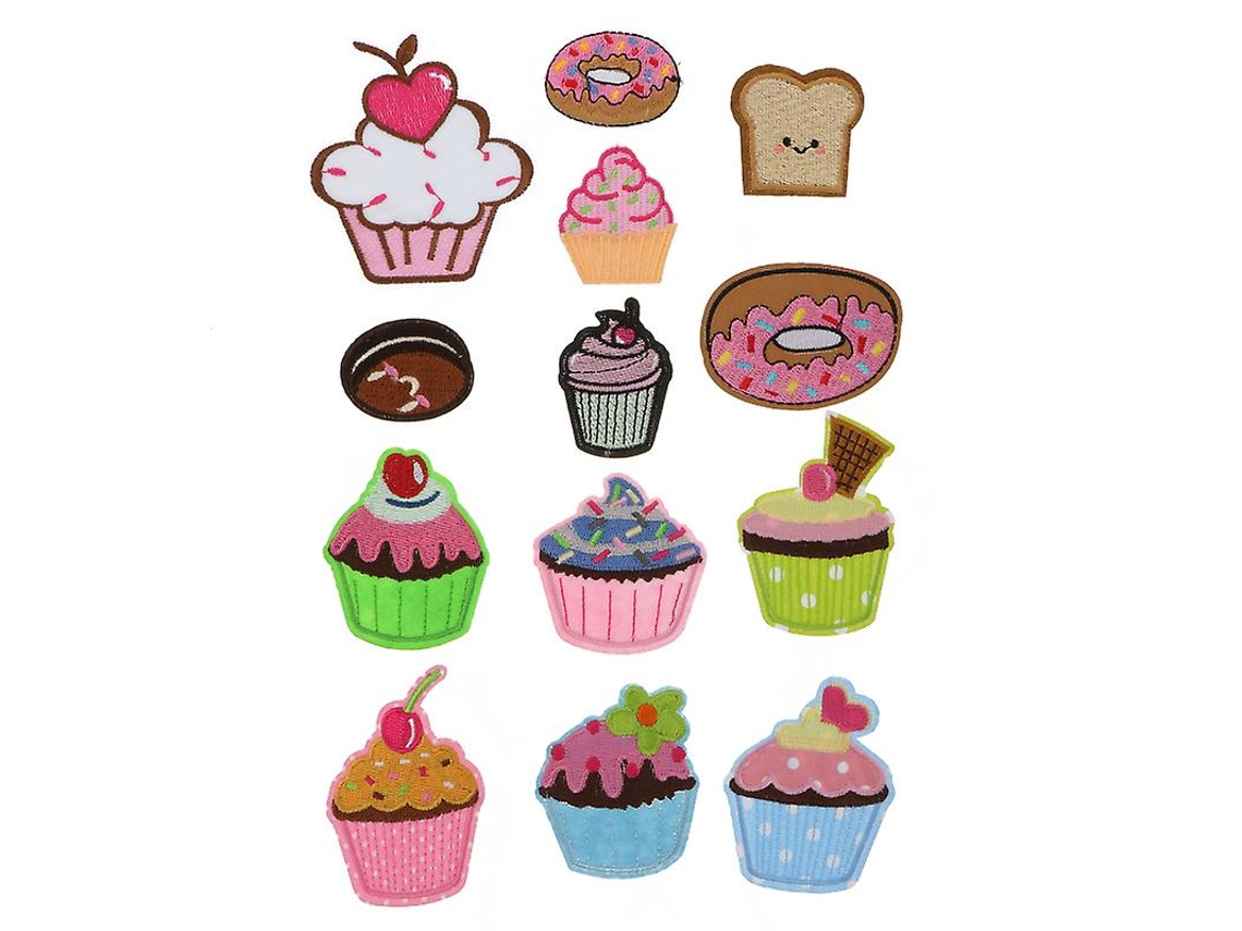 13 Unidades de Remendo de Pano para Cupcake ALLINLESS