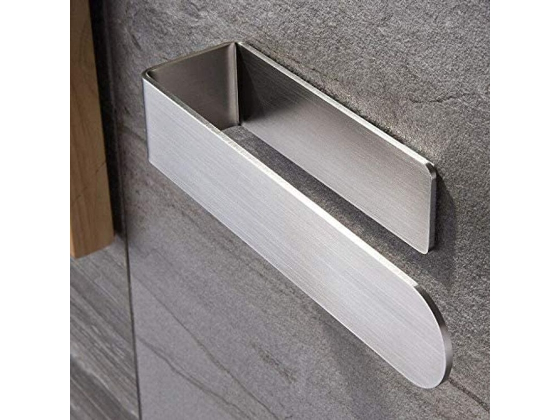 Suporte de papel higiênico Nova Line de alumínio, antirrust, para banheiro, pia, ambientes úmidos, preto mate, 16cm | S/MARCA