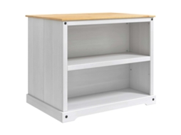 Vidaxl Conjunto De Ilha De Cozinha 2 Unid. Branco E Cera De Mel