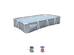 Piscina Desmontável BESTWAY Steel Pro 366x201x66 Cm com Depuradora de Cartucho 1249 L/h