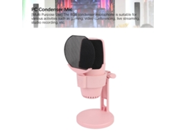 Microfone Condensador Rgb LAXISCREED Rosa M9