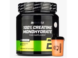100 Creatina Monohidratada 500 Gr - Neutro com oferta de Shaker Fitnesszone BIOTECHUSA