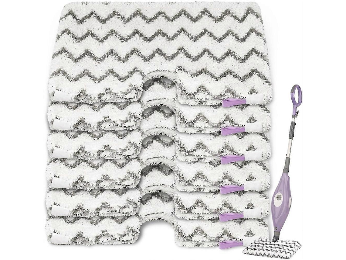 Conjunto De 6 Almofadas De Substituição Para Esfregão A Vapor Shark Série S3500 (s3501, S3601, S3901) Em Microfibra, Laváveis._glo