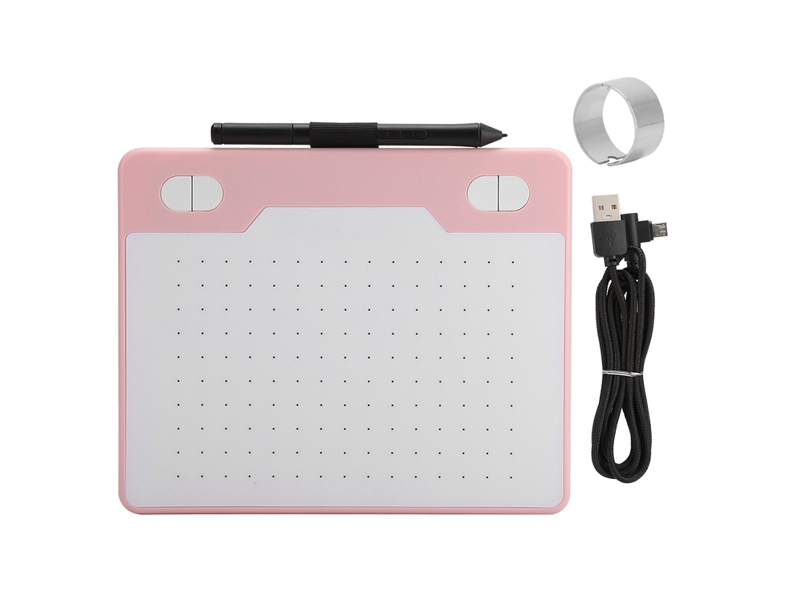 Tablet Gráfico Digital Portátil Para Desenho E Escrita À Mão Para Telefone E Computador Rosa