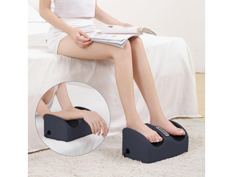 Massageador de pés Shiatsu com tecnologia de aquecimento e rolos.