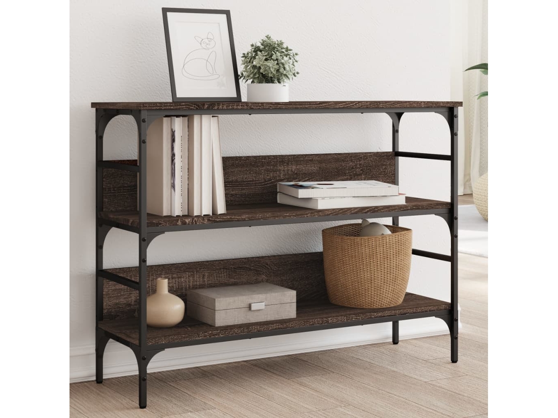 Mesa Consola 100x32x75 Cm Derivados Madeira Carvalho Castanho DKD HOME DECOR