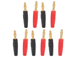 5set Plugue Banana de 4mm U17 Dourado com PVC Resistente ao Fogo para Teste Elétrico com S/MARCA