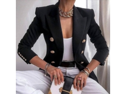 2026 chaqueta Formal para Mulher Traje de Escritório Blazer para Dama Tamanhos S 3xl Poliéster M Negro