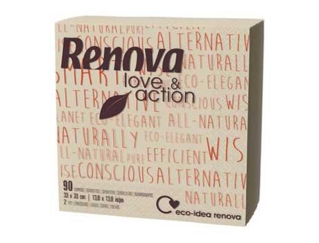 Guardanapos 33X33Cm 2Fls Renova Love&Action 90Un