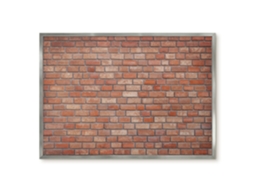 Quadro de vidro magnético com textura de madeira para hall de entrada Espelharte (70x50 cm)